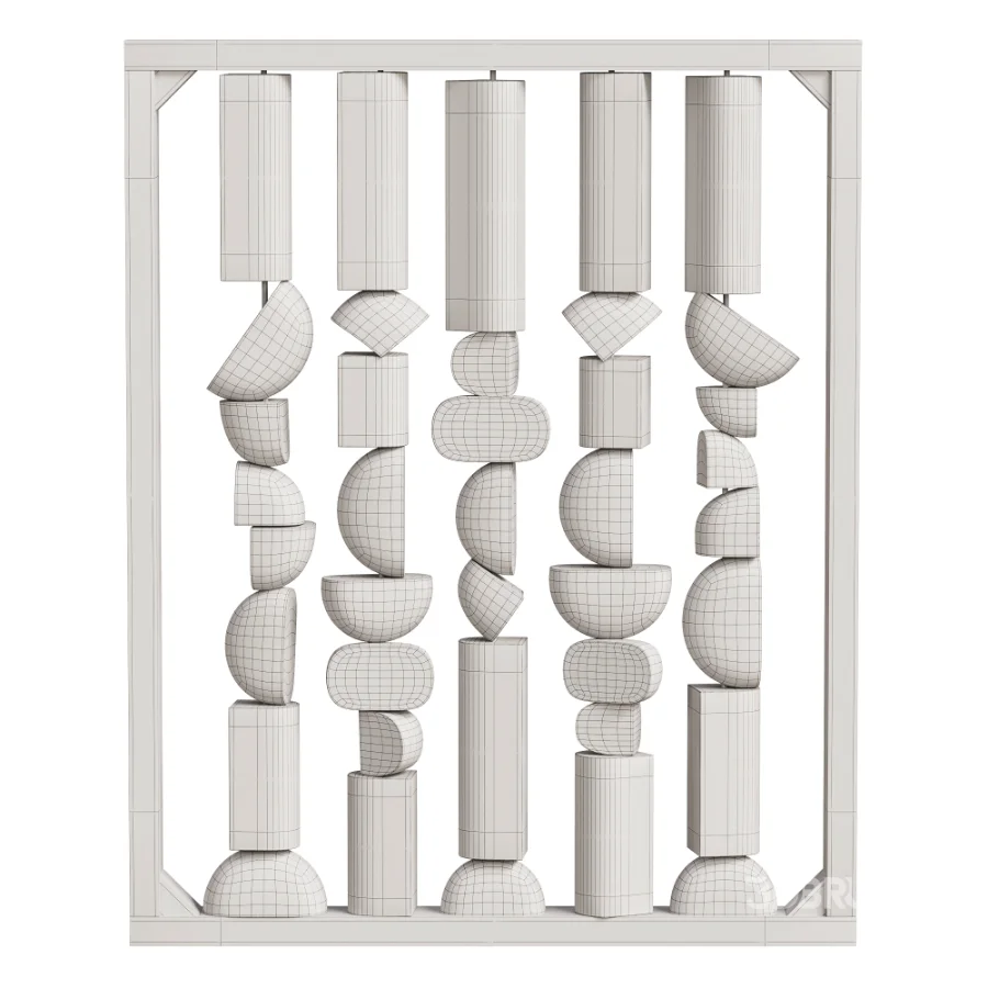 Modern Geometric Sculpture Decor Set N11 Image 2
