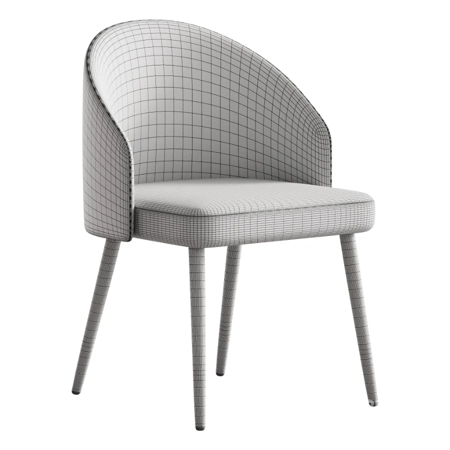 Simple Arm Chair with Upholstered Seat Image 7