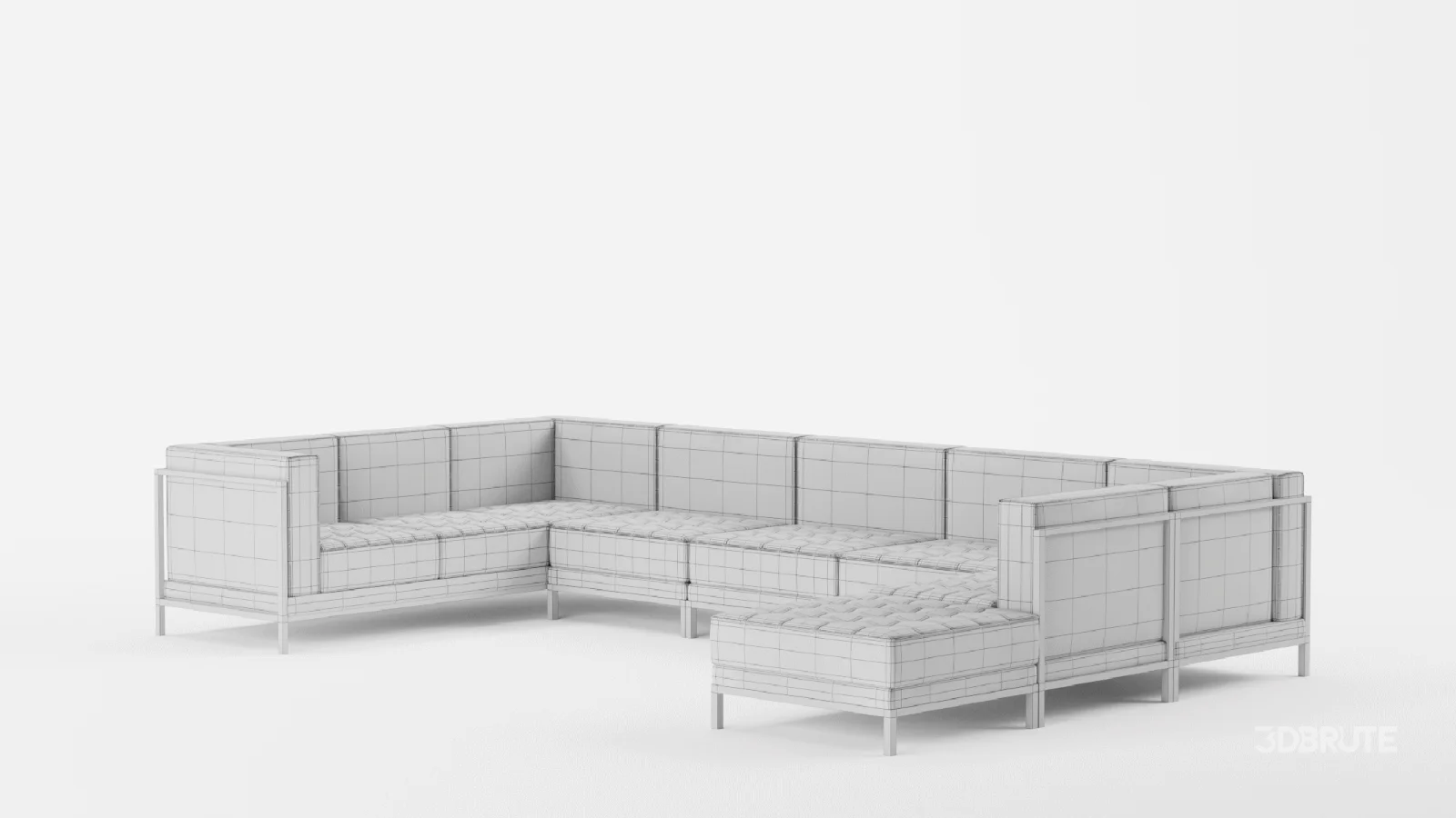 Bouffard Melrose Modular U Shape Sectional with Ottoman Image 11
