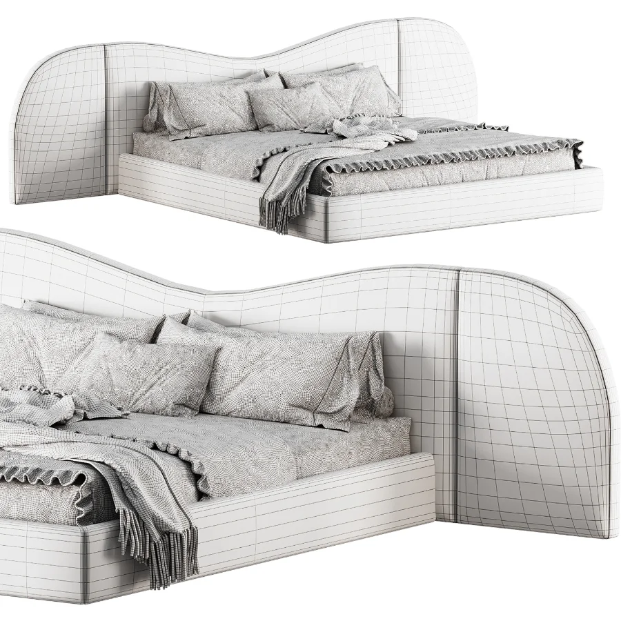 Everest Linen Fabric Bed Image 4