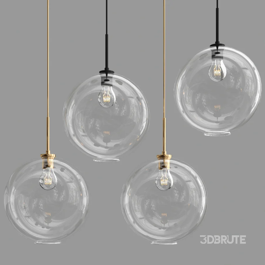 Sculptural Glass Globe Pendant Image 3