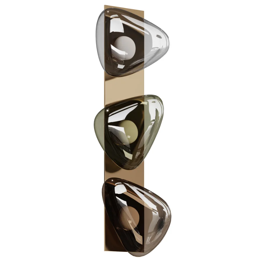 Modern Organic Glass Wall Lamp Image 3