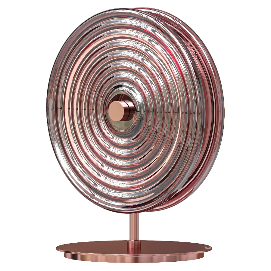 Table lamp made of metal and glass decorated Image 5