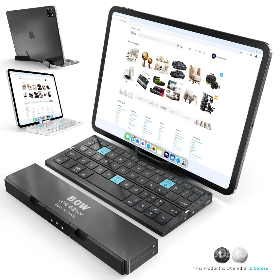 Bluetooth Keyboard Foldable iPad Pro Image 1