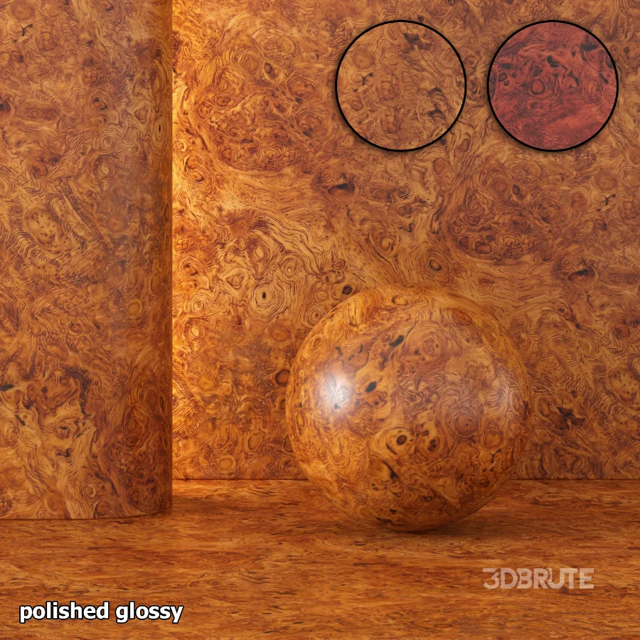 Burl Wood Seamless PBR Material Image 1