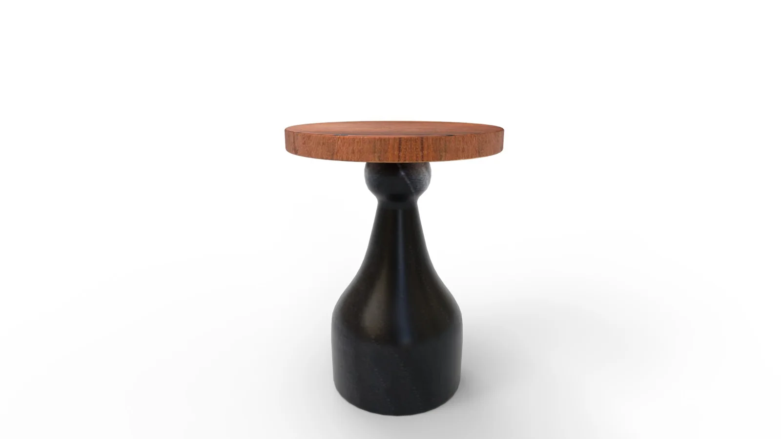 Solid Wood Pedestal End Table Image 4