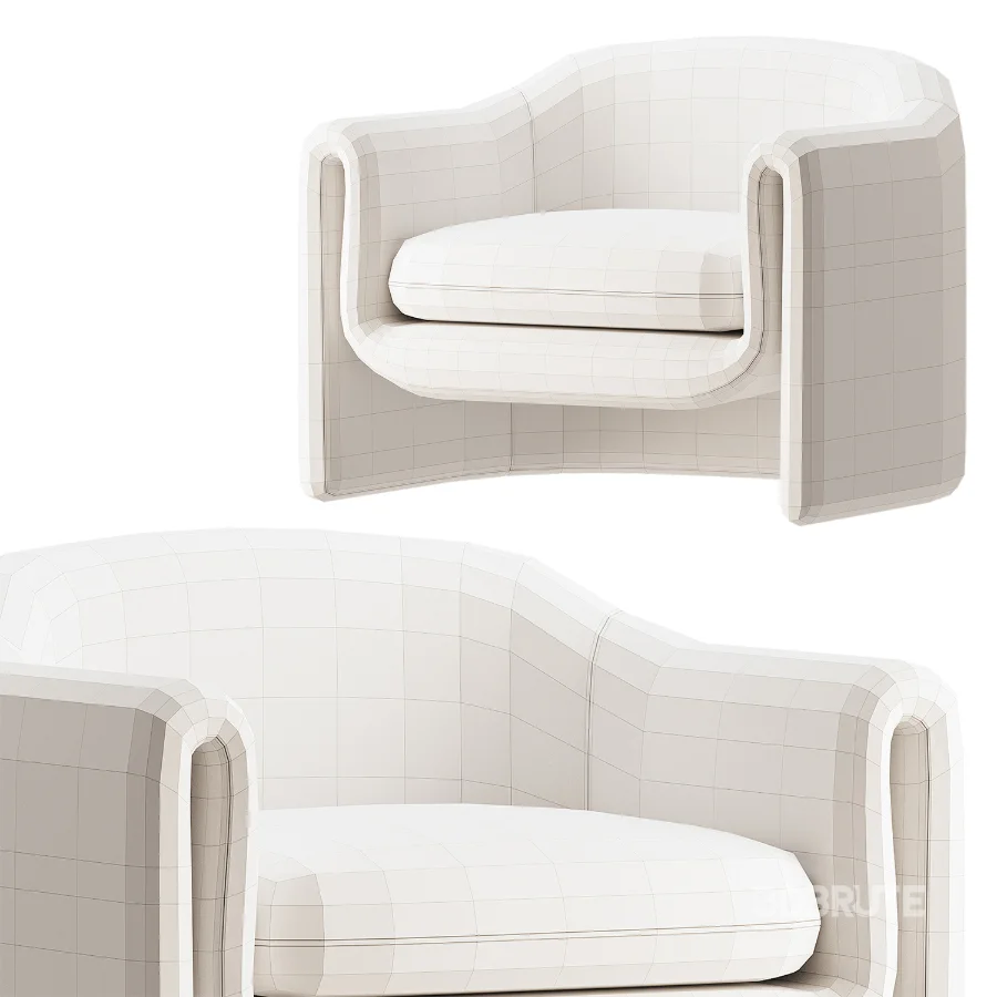 Willow Jacquard Sculptural Chair Image 2