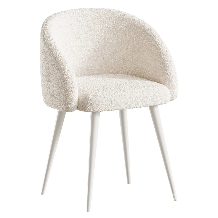 Boucle chair white prostohome Image 1