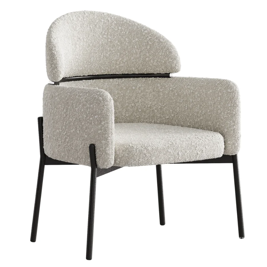 Simple Padded Arm Chair with Arms Image 4