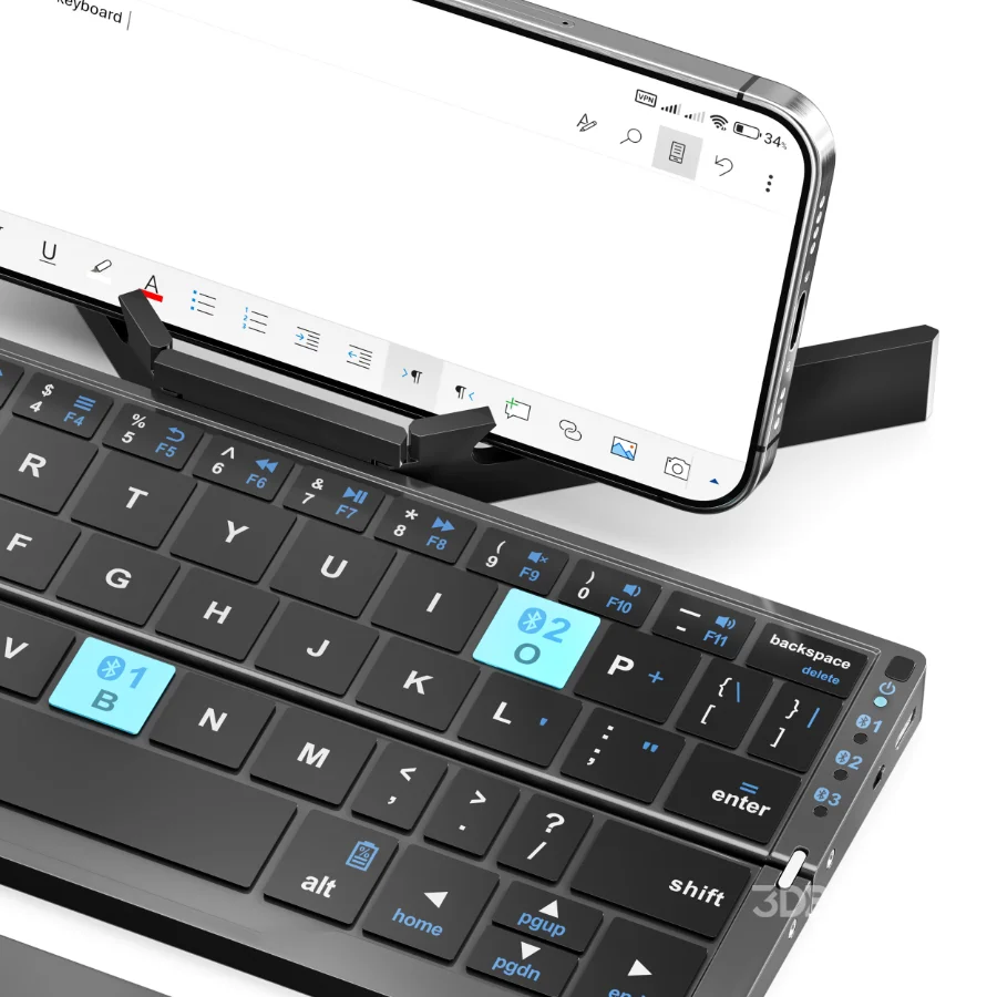 Bluetooth Keyboard Foldable Image 4