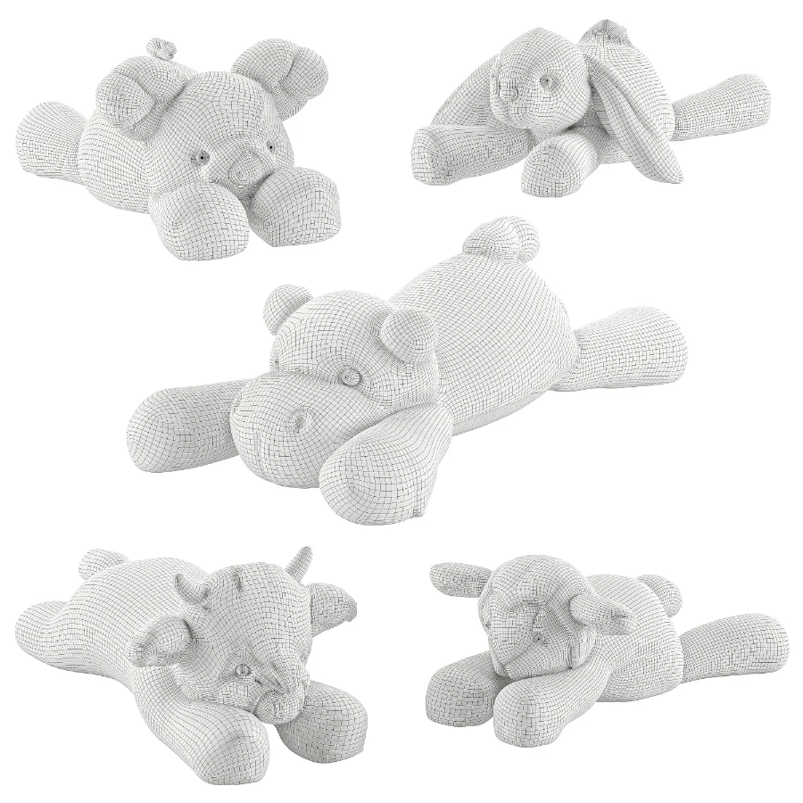 Sleeping Plush Toys Set 47 Image 7