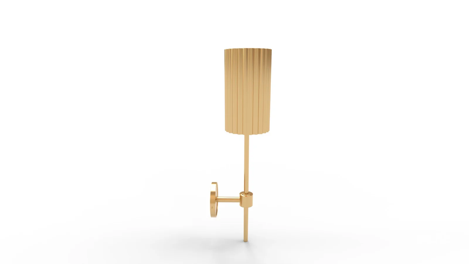 FLUTED GOLD WALL SCONCE Image 1