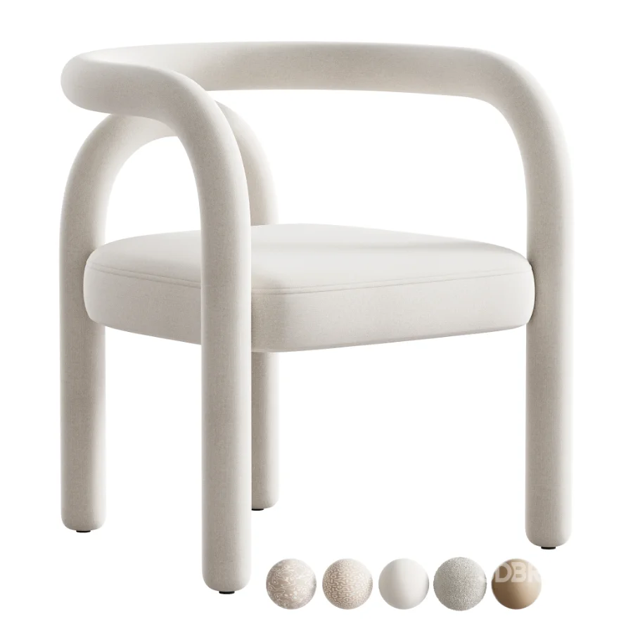 Modern Design Armless Open Back Chairs Fabric Dining Chairs Image 1