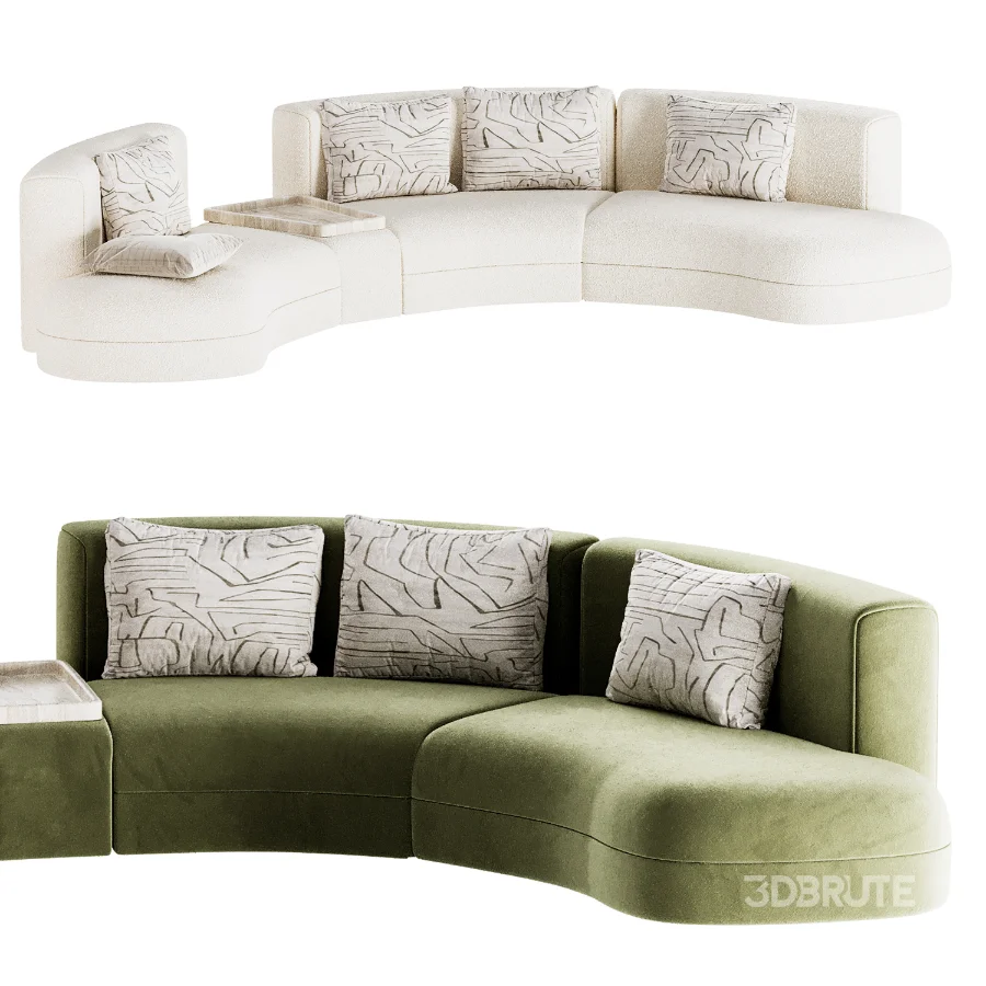 Modular curved sectional Sofa Image 5
