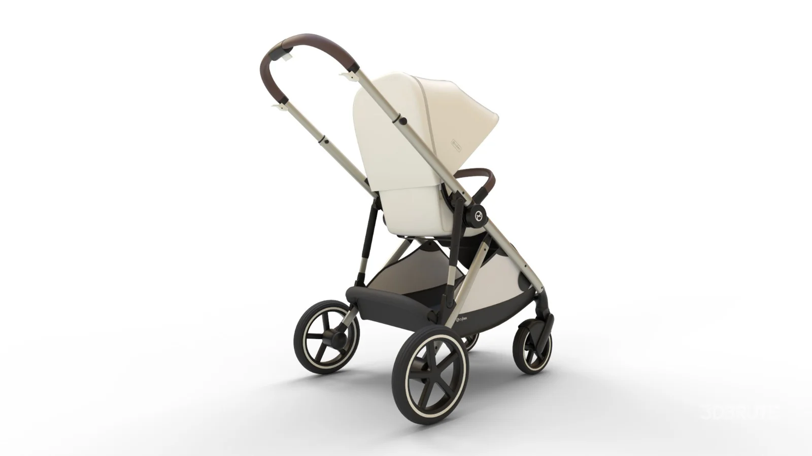 CYBEX Gazelle S Stroller Modular Double Stroller for Infant and Toddler Includes Detachable Shopping Basket Image 4