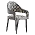 Nordic Style Metal Chair Open Back Dining Arm Chair - Thumbnail 2