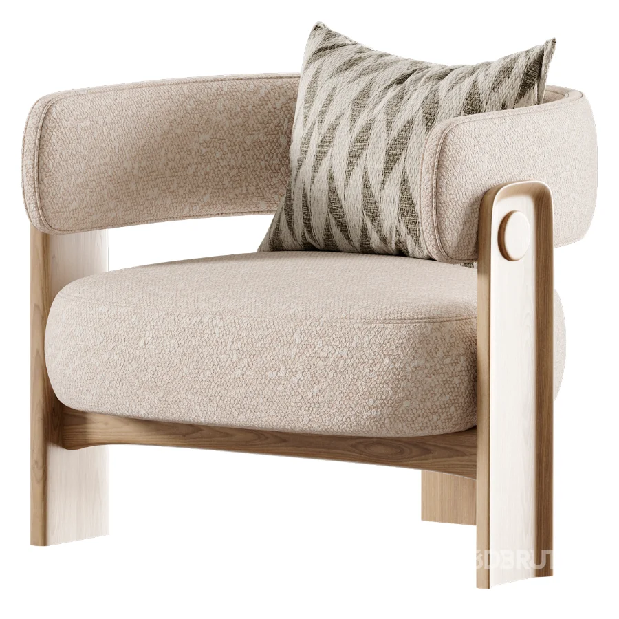 Japandi Armchair Image 6