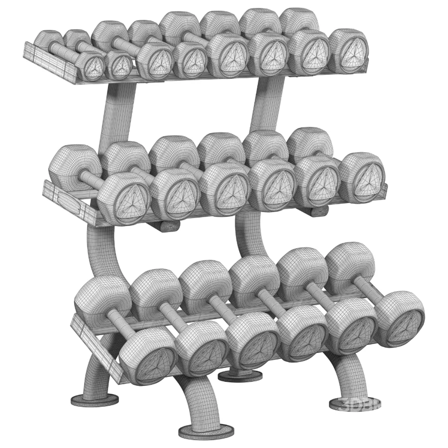 Hexagonal_dumbbell_rack Image 5