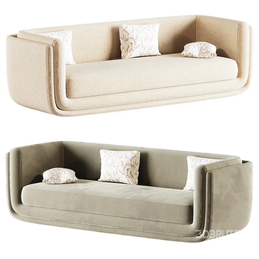 Clementine Dove Grey Woven 3 Seater Fabric Sofa Image 6