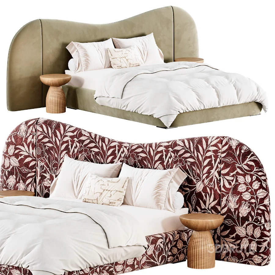 Lulu and Georgia Gladys Extended Headboard Platform Bed Image 3