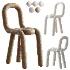 Velvet Designer Style Living Room Side Chair Colorful Open Dining Chair - Thumbnail 1