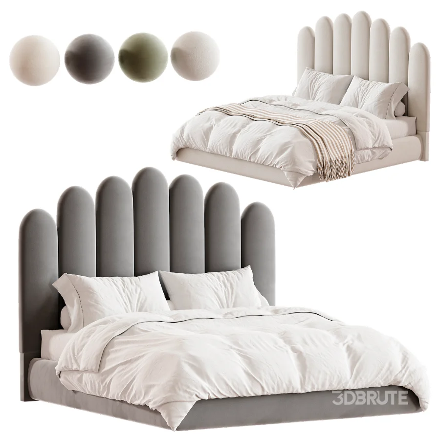 Liel Velour Bed Divan Image 3