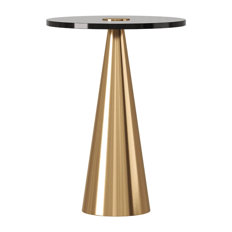 Addyson Grey Marble And Gold Side Table Image 2