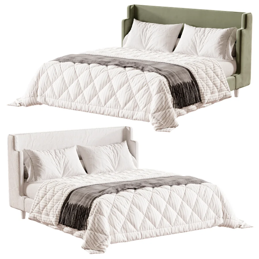 Julia Fabric Queen Bed Image 4