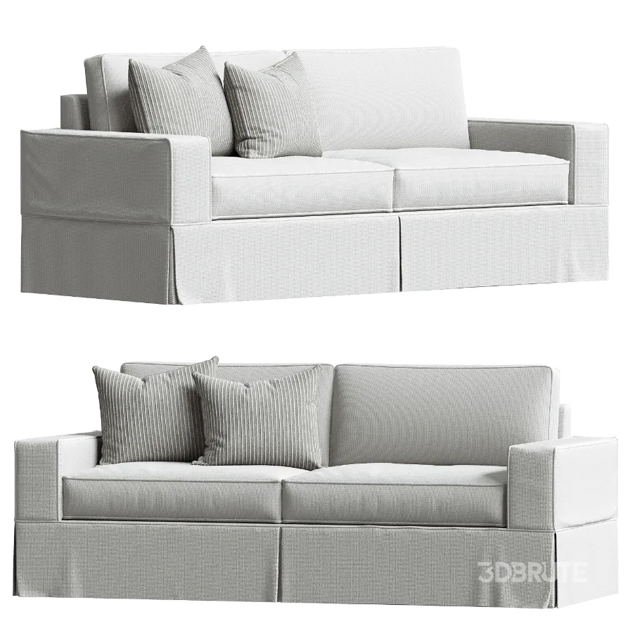 Slipcovered Sofa By Darby Home Co Image 5