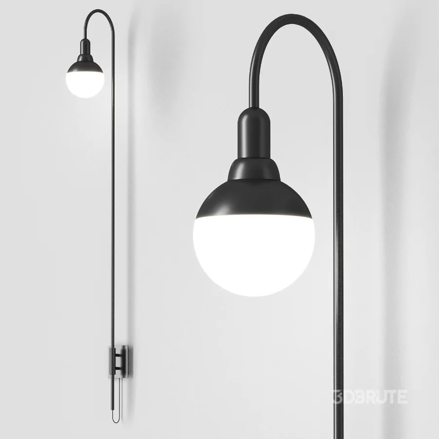 Helmet curve wall lamp by Aromas Image 4