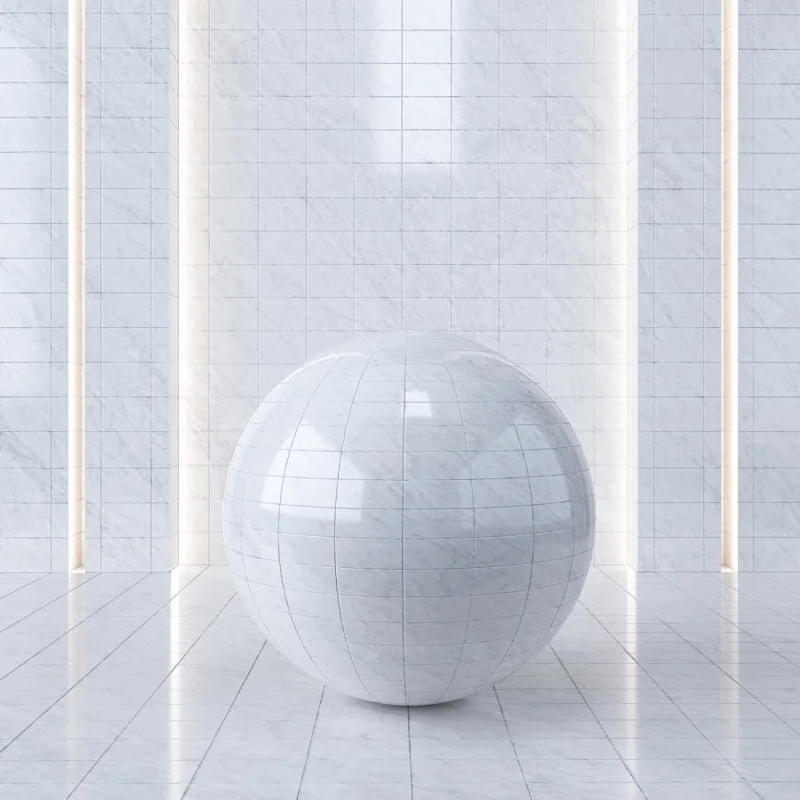 Marble Tile White Image 3