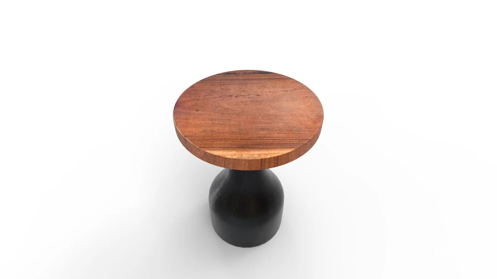 Solid Wood Pedestal End Table Image 9