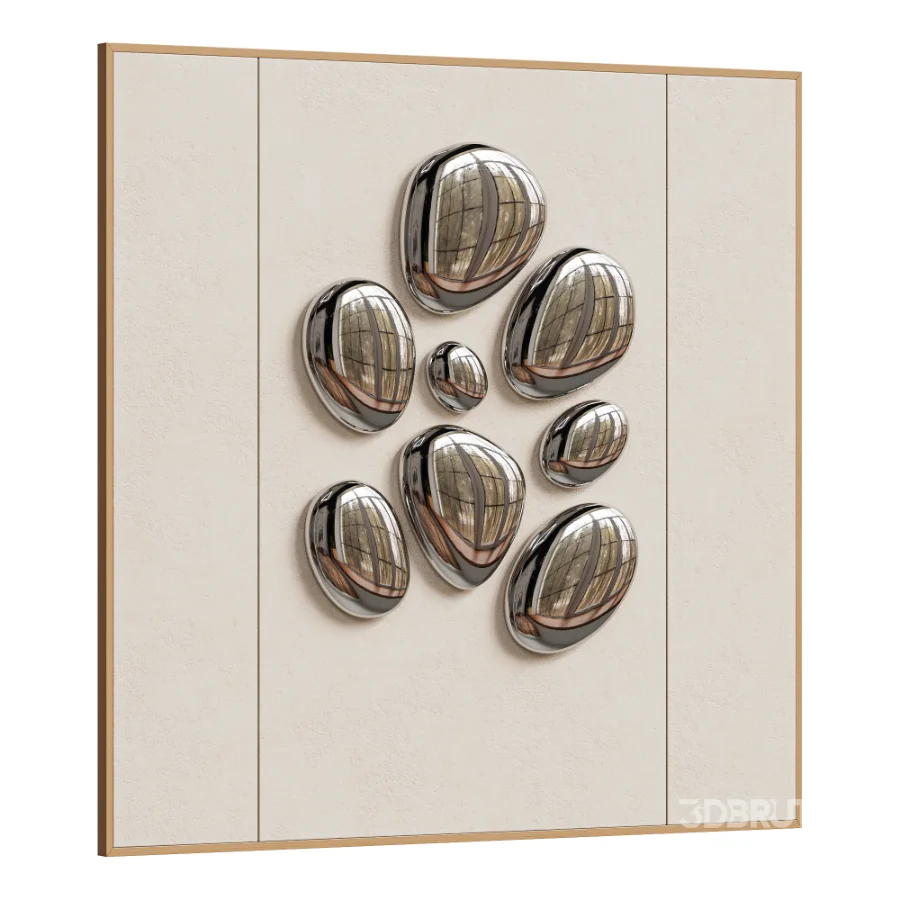 Chrome Bubble Wall Decor 24 Image 1