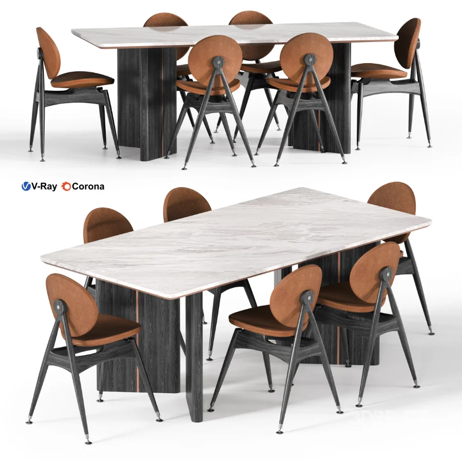 MODERN DINING TABLE AND CHAIRS Image 1