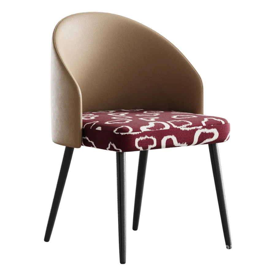 Simple Arm Chair with Upholstered Seat Image 2
