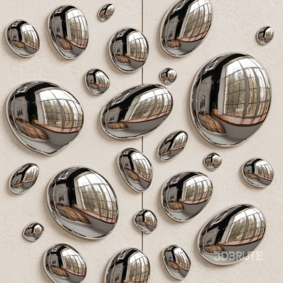 Chrome Bubble Wall Decor 27 Image 1