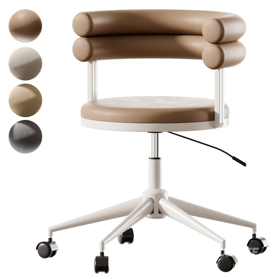 Ponty light gray office chair Image 4