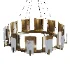 Carrara Marble Round 12 Light Chandelier - Thumbnail 2
