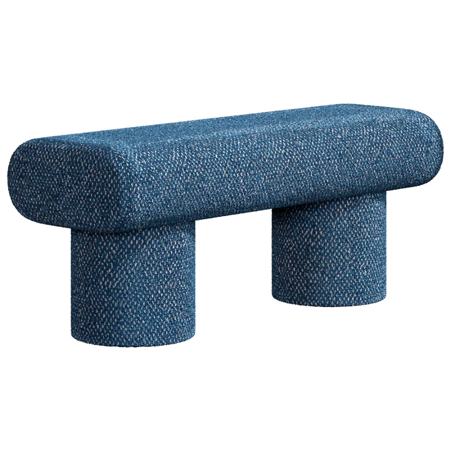 Plum Boucle Green Bench Image 2