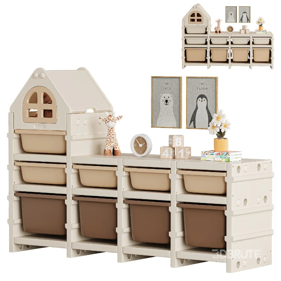 Toy shelving PTSTW9CL 9 boxes Image 1