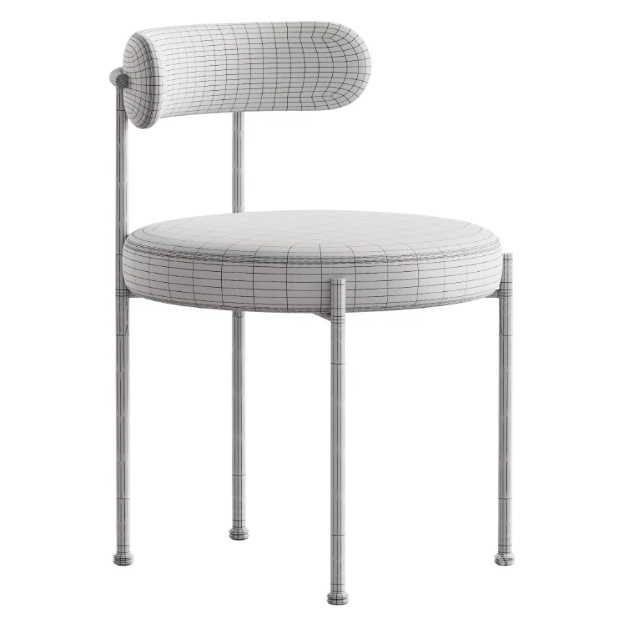 Modern Style Upholstered Side Chair Open Back Dining Chair Image 7