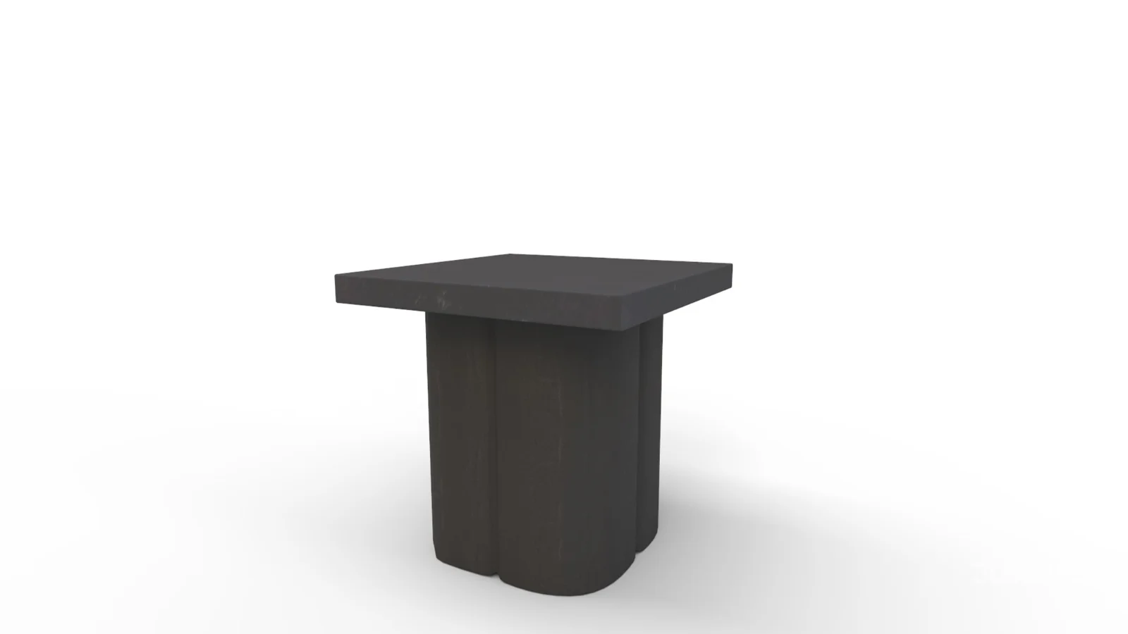 Kayla Black Concrete Side Table Image 5