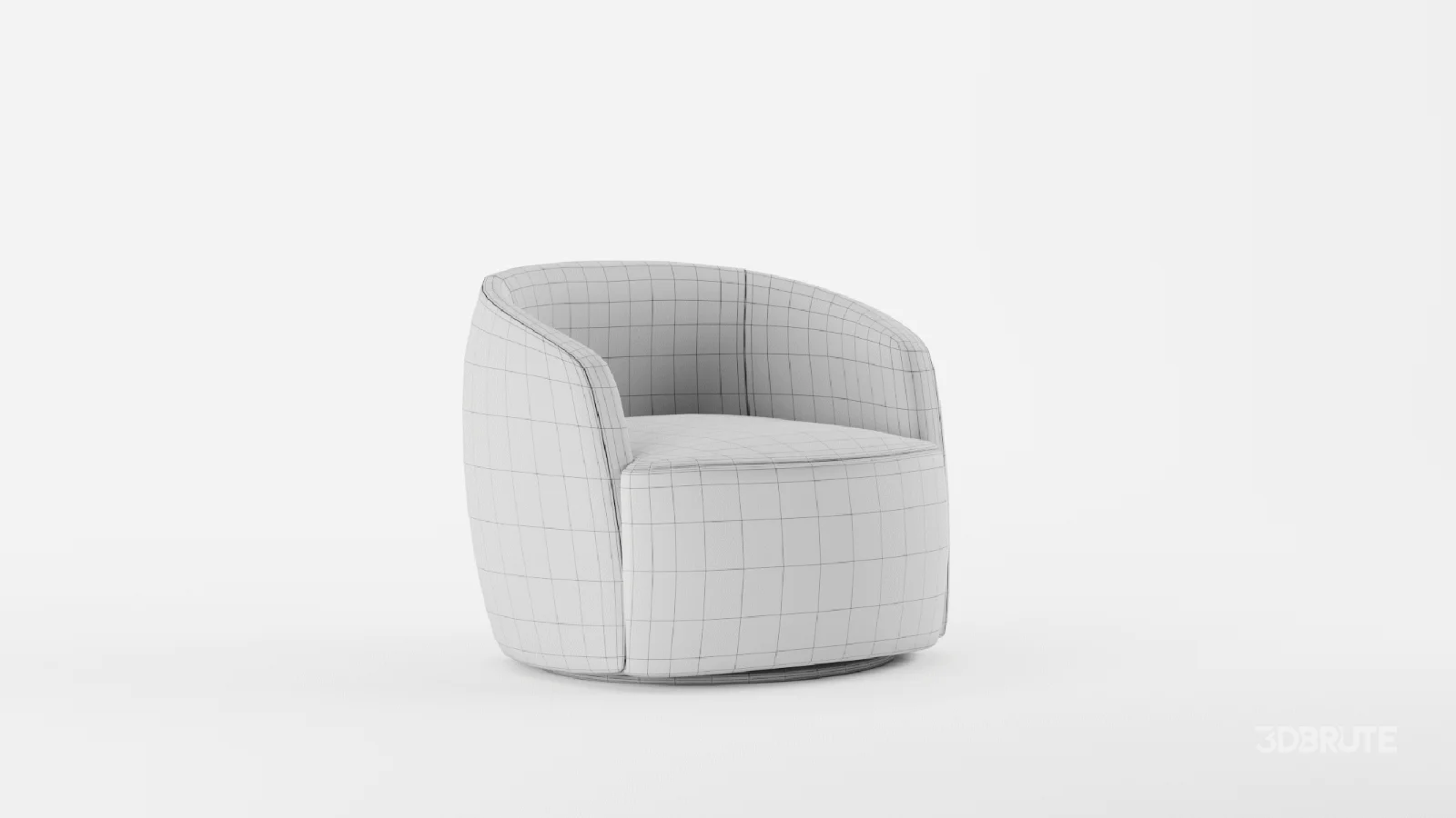 Tub Swivel Chair Sand Velvet Image 11
