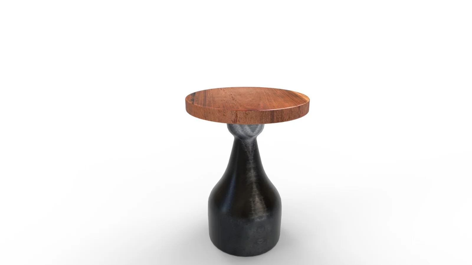 Solid Wood Pedestal End Table Image 5