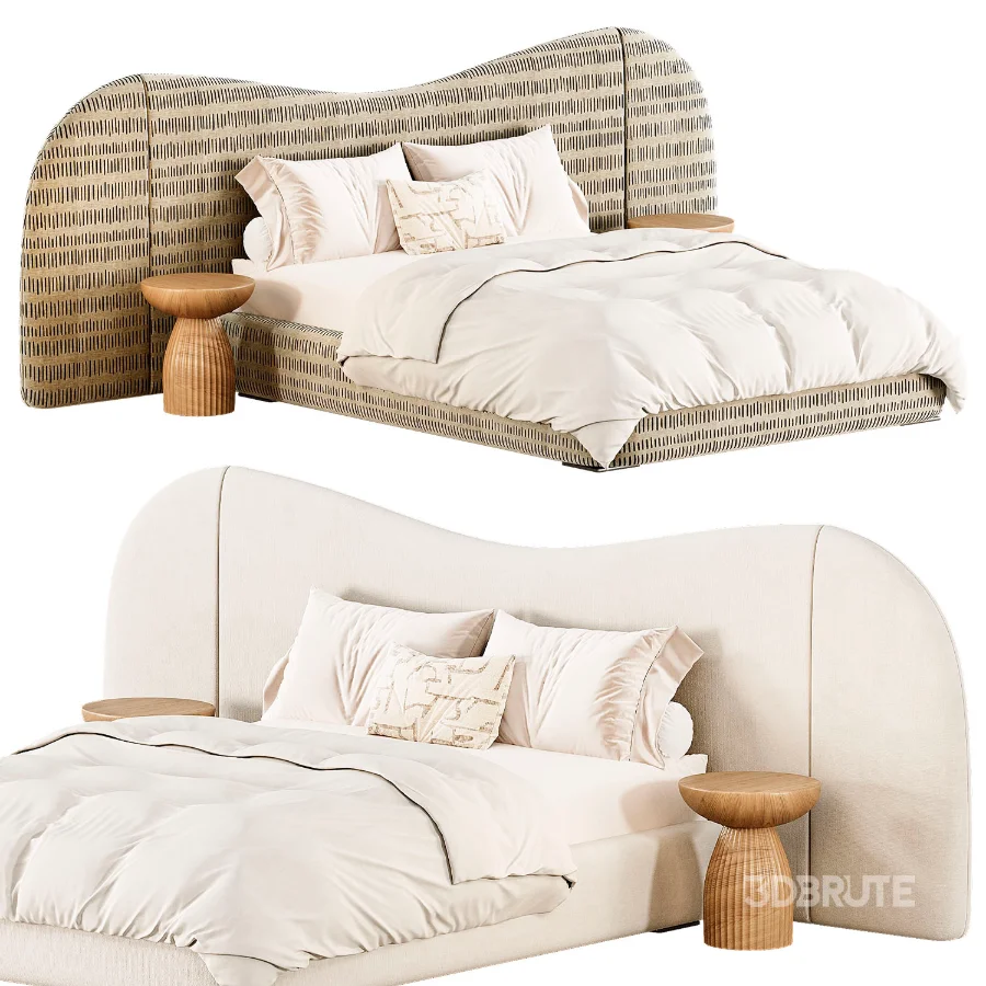 Lulu and Georgia Gladys Extended Headboard Platform Bed Image 6