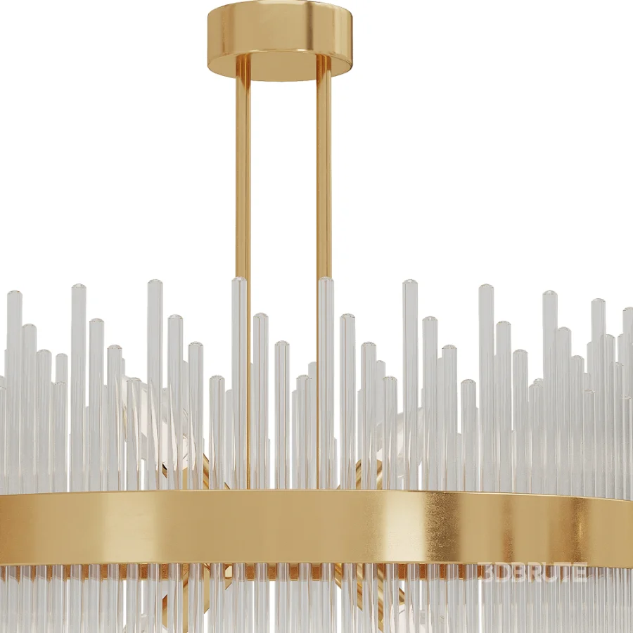 Sabina Satin Brass Round Chandelier Image 2