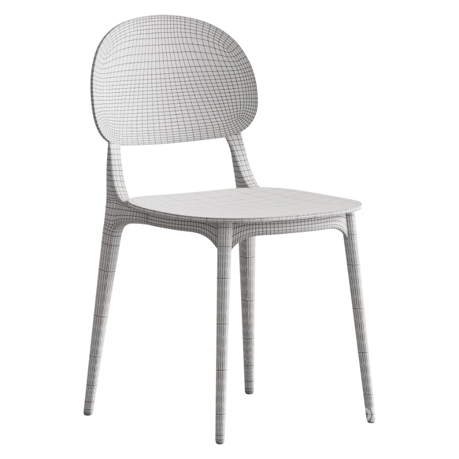 Modern Indoor-Outdoor Plastic Side Chair Image 7