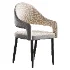 Nordic Style Metal Chair Open Back Dining Arm Chair - Thumbnail 5