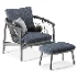 Crosshatch Chair and Ottoman - Thumbnail 5