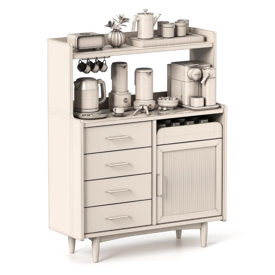 Kitchen Set & Wood Sideboard Image 6